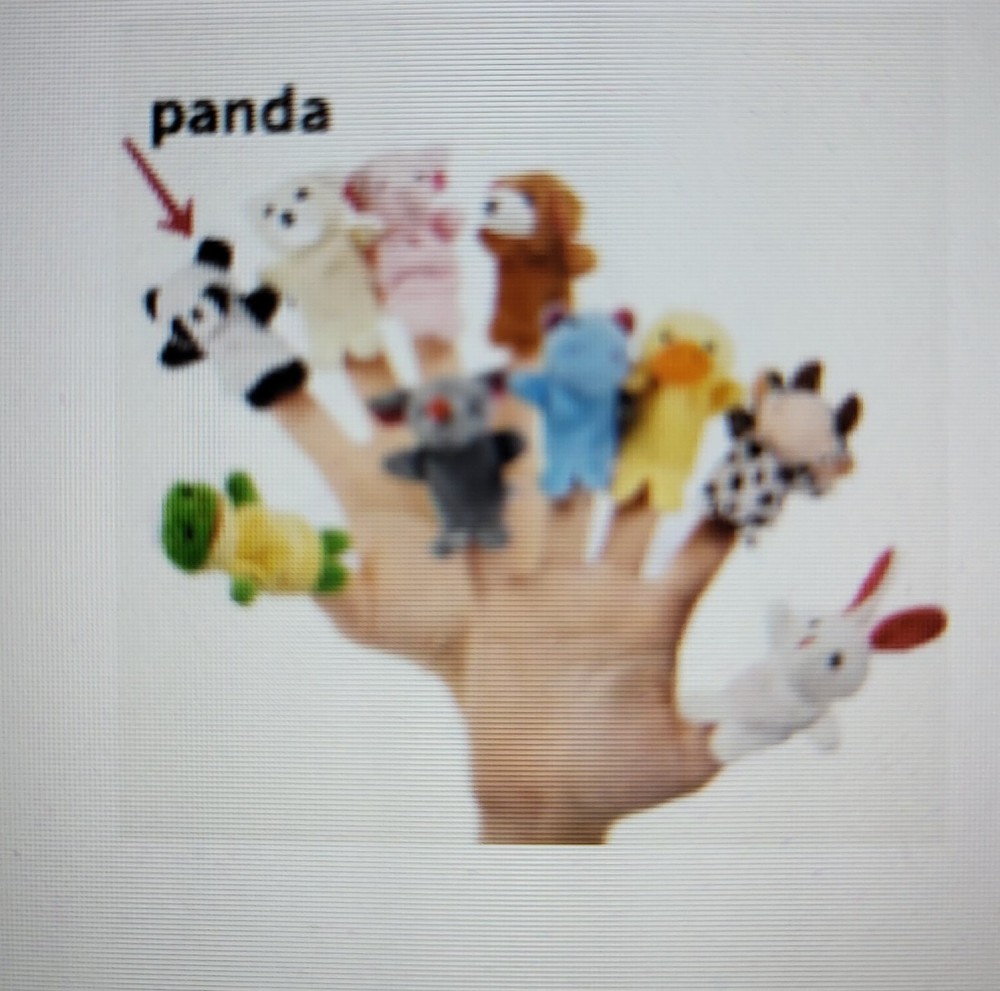 Plush Animal Finger Puppet - New - Panda
