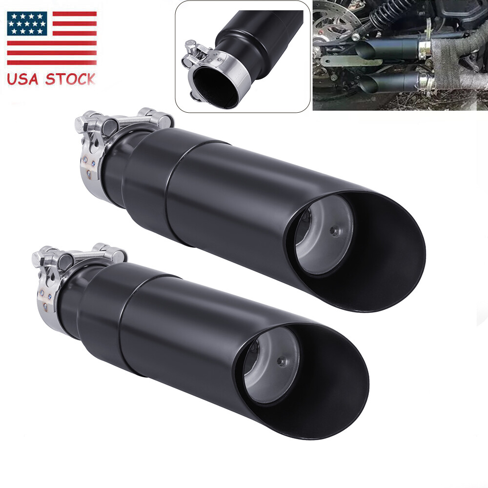 2PCS Shorty GP Exhaust Slip On For Indian Scout Sixty Rogue Bobber 2015-2025 US