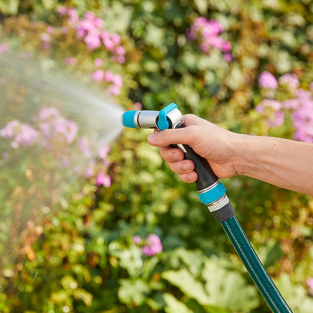 Medium Duty Thumb Control Garden Hose Nozzle with Adjustable Spray Pattern, Wate
