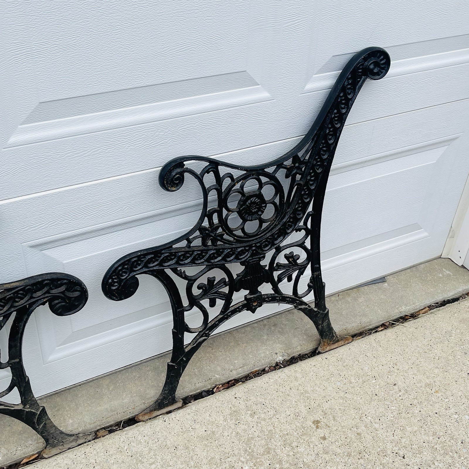 Vintage Cast Iron Park Bench Ends / Legs - Ornate