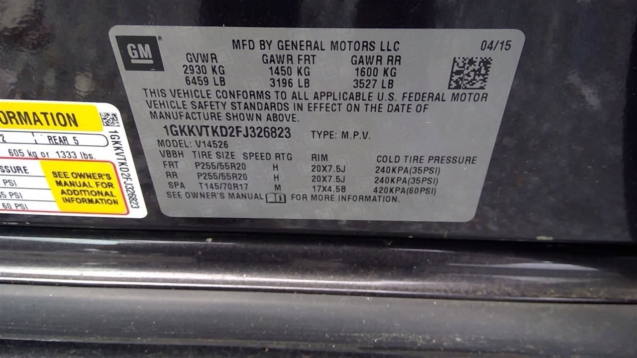 Passenger Air Bag VIN J 11th Digit Limited Passenger Fits 12-17 ACADIA 2054501