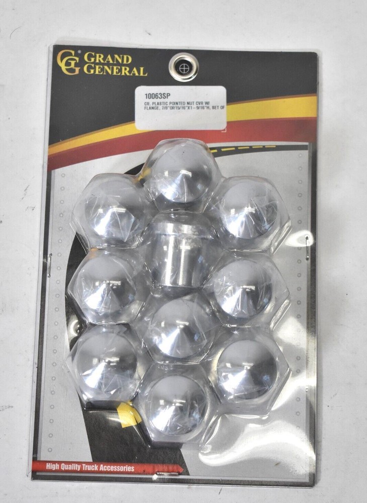 Grand General Plastic Point Push On Nuts 10 Pack w Flange Assorted Sizes