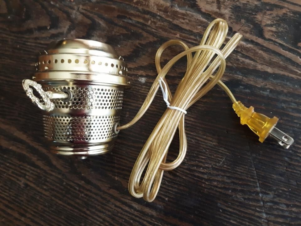 BRASS Electric Burner fit Aladdin oil lamps / Alladin C replica,fit A,B,C,23,etc