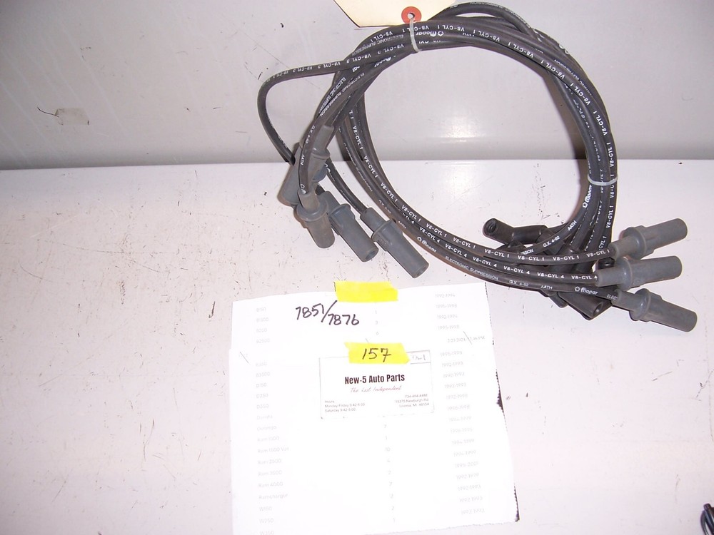 IGNITION/SPARK PLUG WIRE SET#7851/7876 STD/MOPAR 1992-98 DODGE 318-360 ENGINE