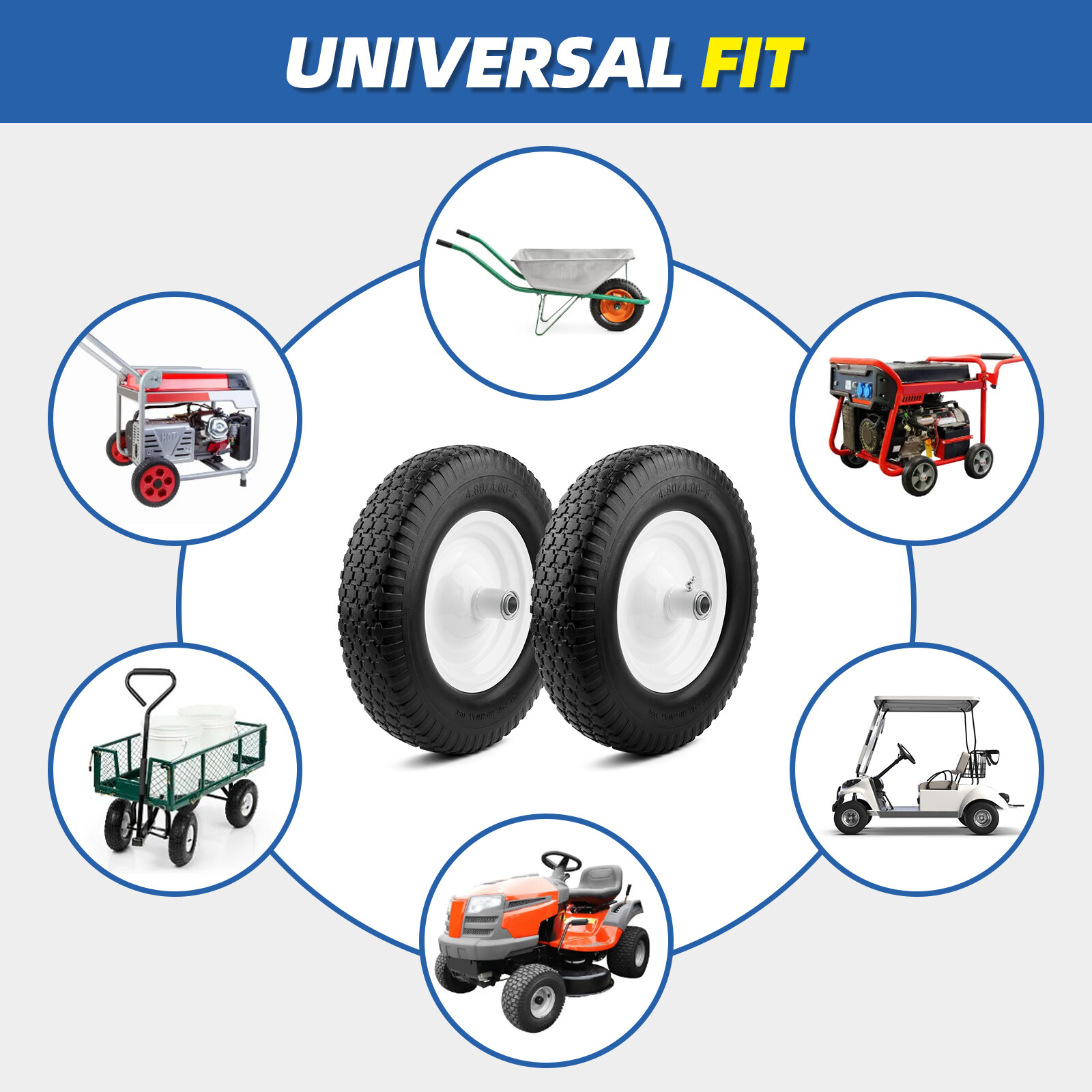 16-inch Flat Free Wheel Barrow Tire - NEVER HAVE A FLAT AGAIN - FREE SHIPPING