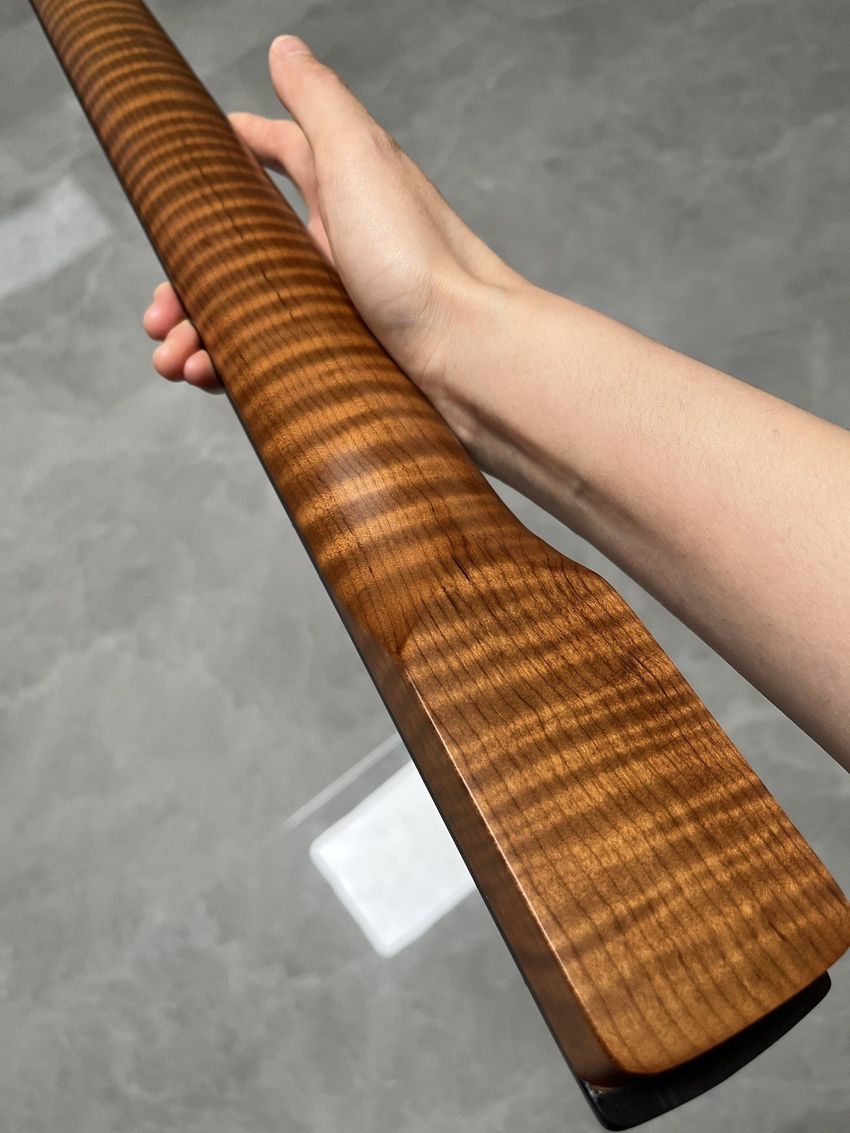 NEW Stainless Jumbo Frets Ebony 22fret Roasted Flame Maple electric guitar neck