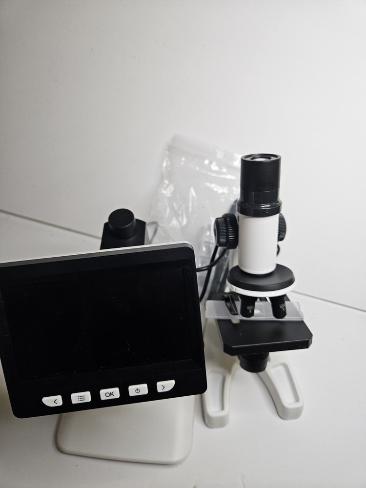 Digital LCD Microscope Kit with Screen, Slides & Tools
