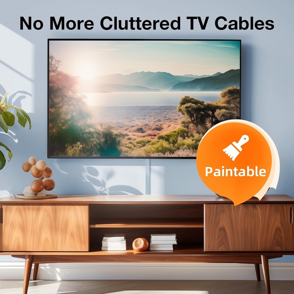 Cable Hider Kit for Wall Mounted TV - 157in, Black