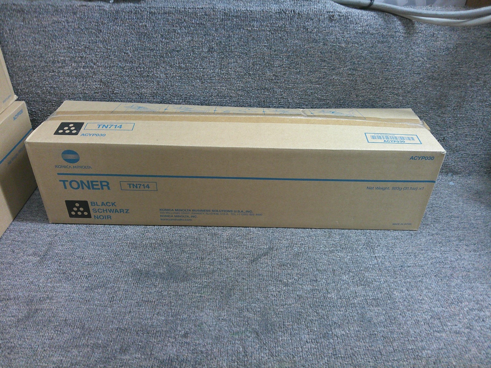 TN714 ACYP030 Genuine Konica Minolta Black Toner for the bizhub 750i