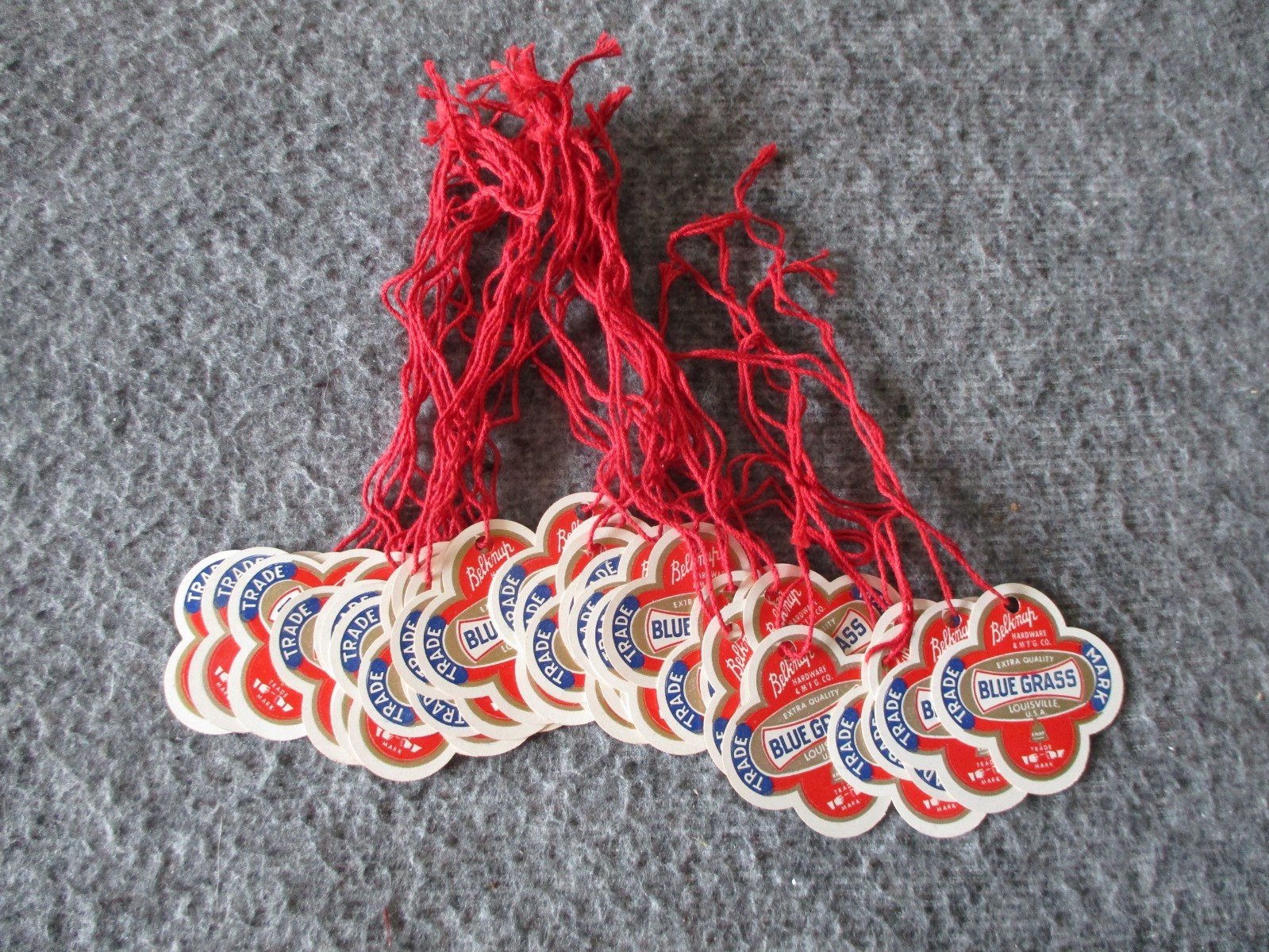 BELKNAP BLUE GRASS VINTAGE SALES STICKERS & PAPER PRICE TAGS - HUGE LOT - 200++