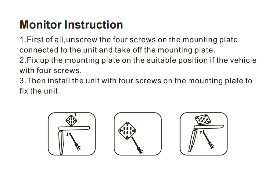 13'' Car Trunk Screen Flip Down Roof Mount Monitor Overhead TFT LCD Screen Gray