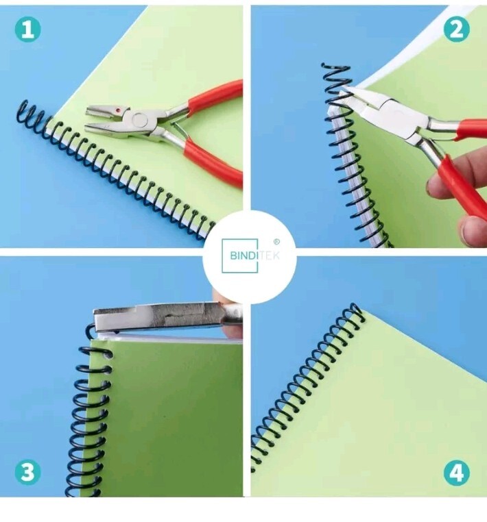 Binditek 100 Pack Plastic Spiral Binding Coils, 16mm(5/8"), 140 Sheet Capacity