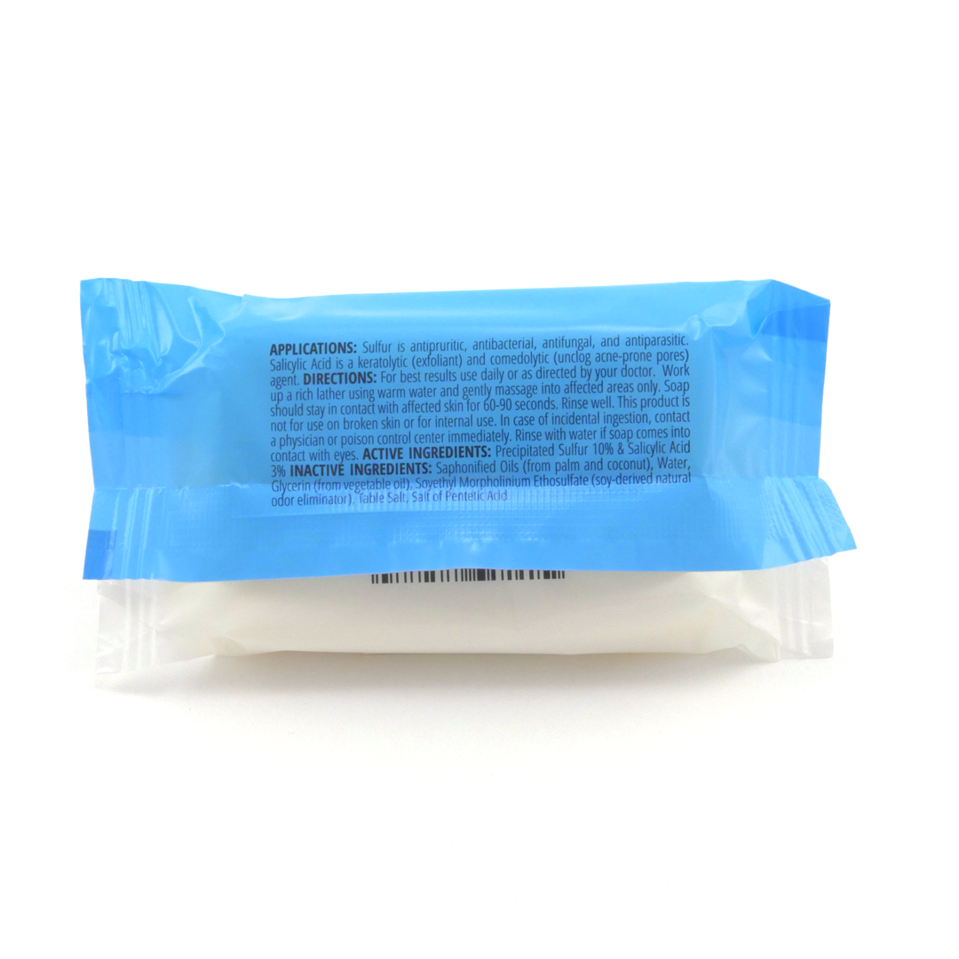 Sulfur and Salicylic Acid Bar Soap - DermaHarmony 3.7 oz - One Bar (Made in USA)