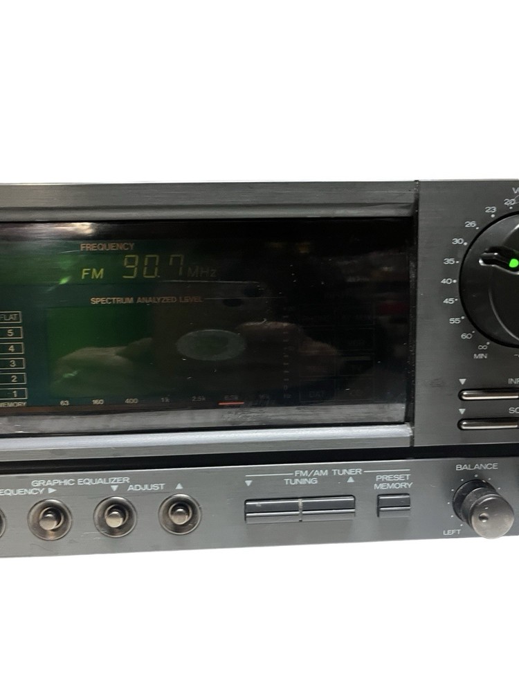 Mutsubishi M-PF5350 Preamplifier Tuner w/ Equalizer Analyzer Tested Working READ