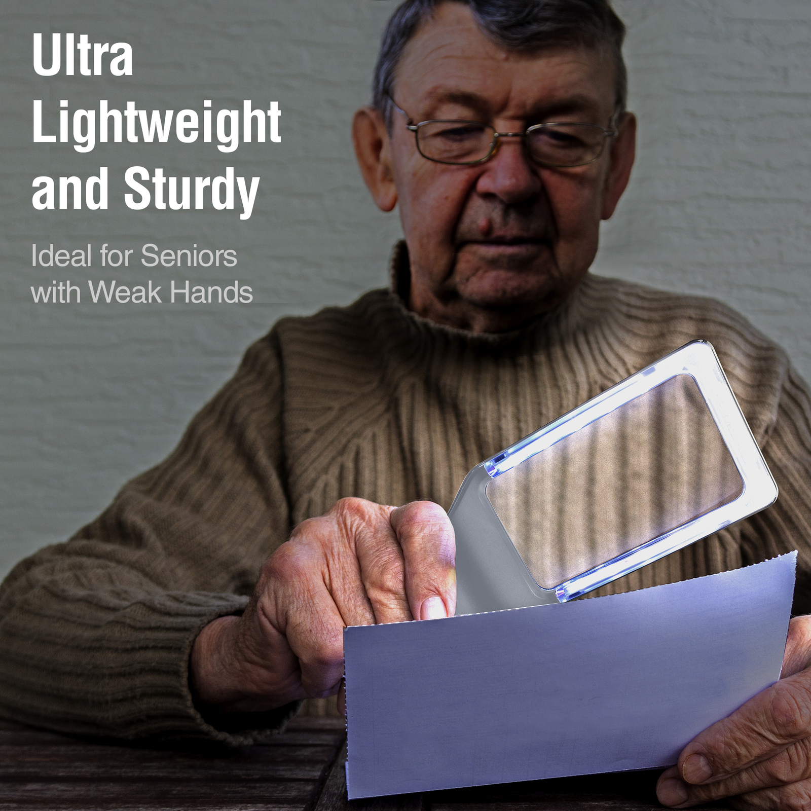 MAGNIPROS 6X (600%) Magnifying Glass with 3 Color Light Modes for Low Vision