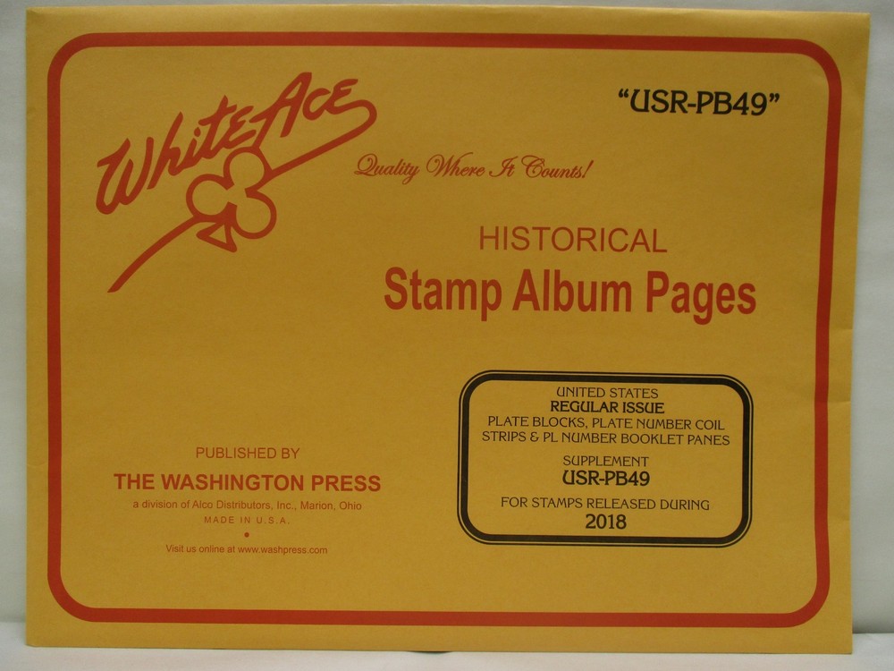 White Ace Stamp Supplement 2018 Regular Issue "USR-PB49"