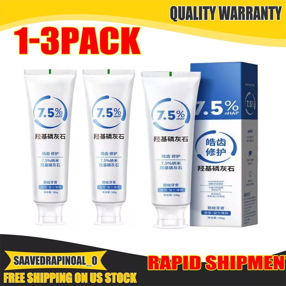 7.5% Hydroxyapatite Toothpaste Remove Yellow Tooth Stains For Sensitive Teeth
