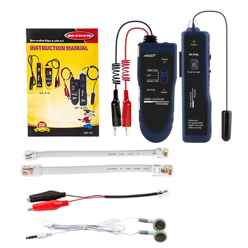 Advanced Underground Wire Locator with LED Flashlight for Precise Cable Tracking