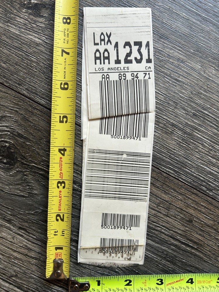 KISS Reunion Tour PETER CRISS Luggage Tag American Airlines LAX Vintage Kiss B