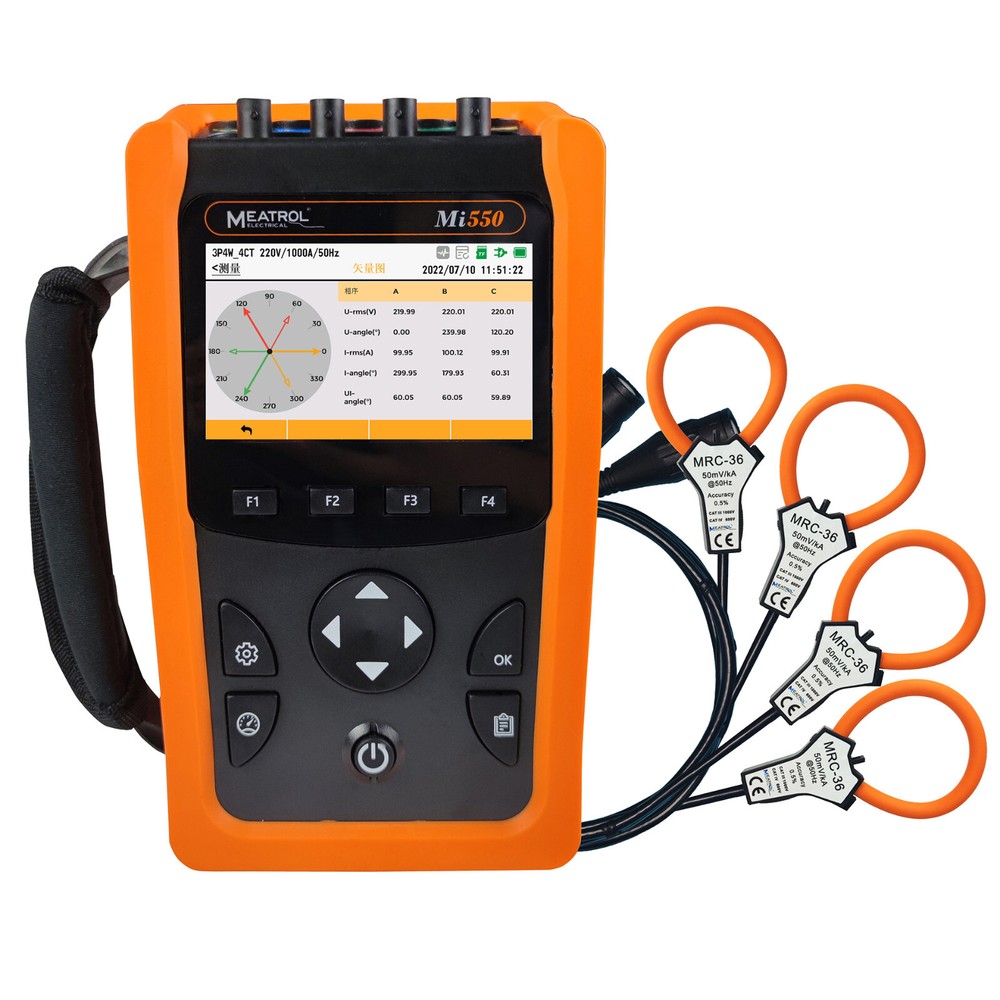 Mi550 Handheld Three phase Power quality analyzer + Harmonic + waveform record