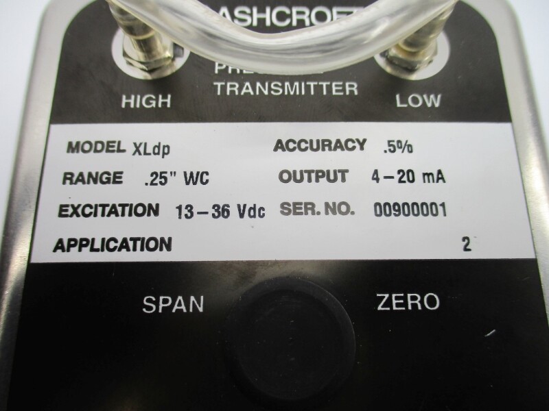 ASHCROFT XLDP 13-36VDC .25"WC NSNP