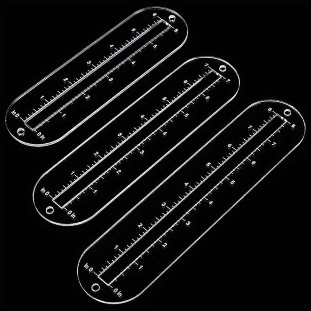 2sets Acrylic Zipper Sewing Tool Boxy bag Tool Sewing Tool Rectangle Oval
