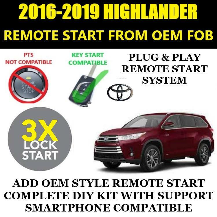 Plug & Play Remote Start 2017 TOYOTA HIGHLANDER Key Start