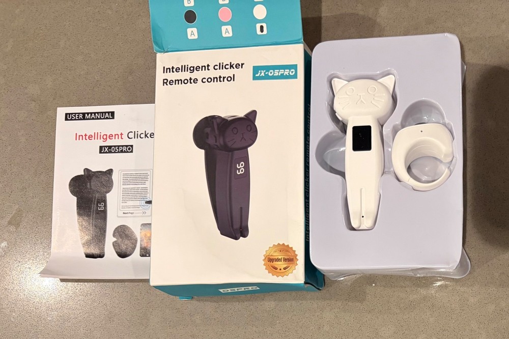 Bluetooth Intelligent Clicker Remote Controller Kindle Page Turner Smart Ring