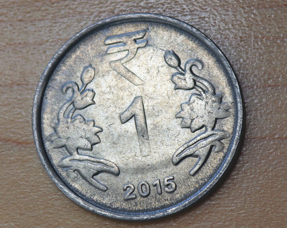 2015 India 1 Rupee Calcutta Mint