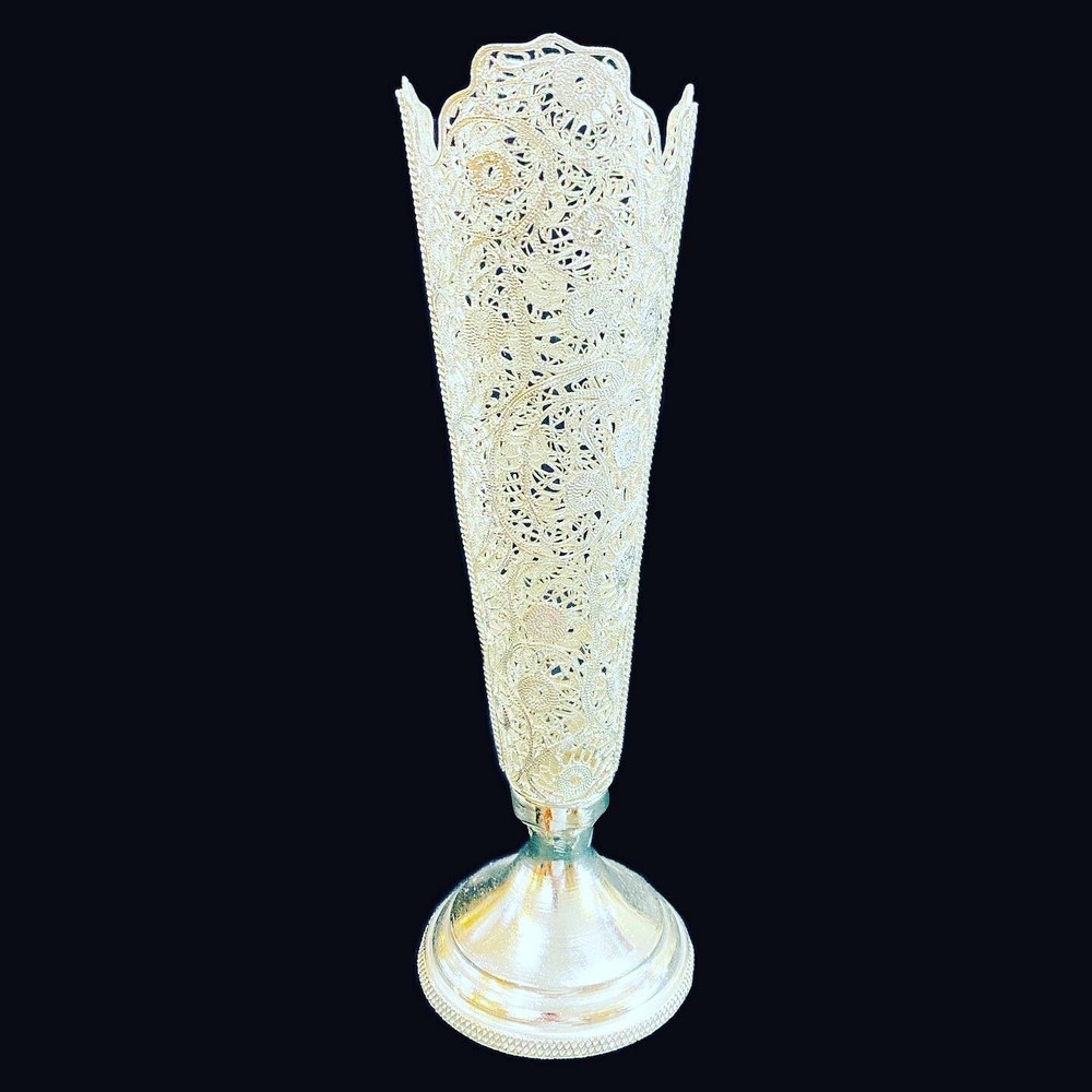 Handmade Filigree Silver Vase