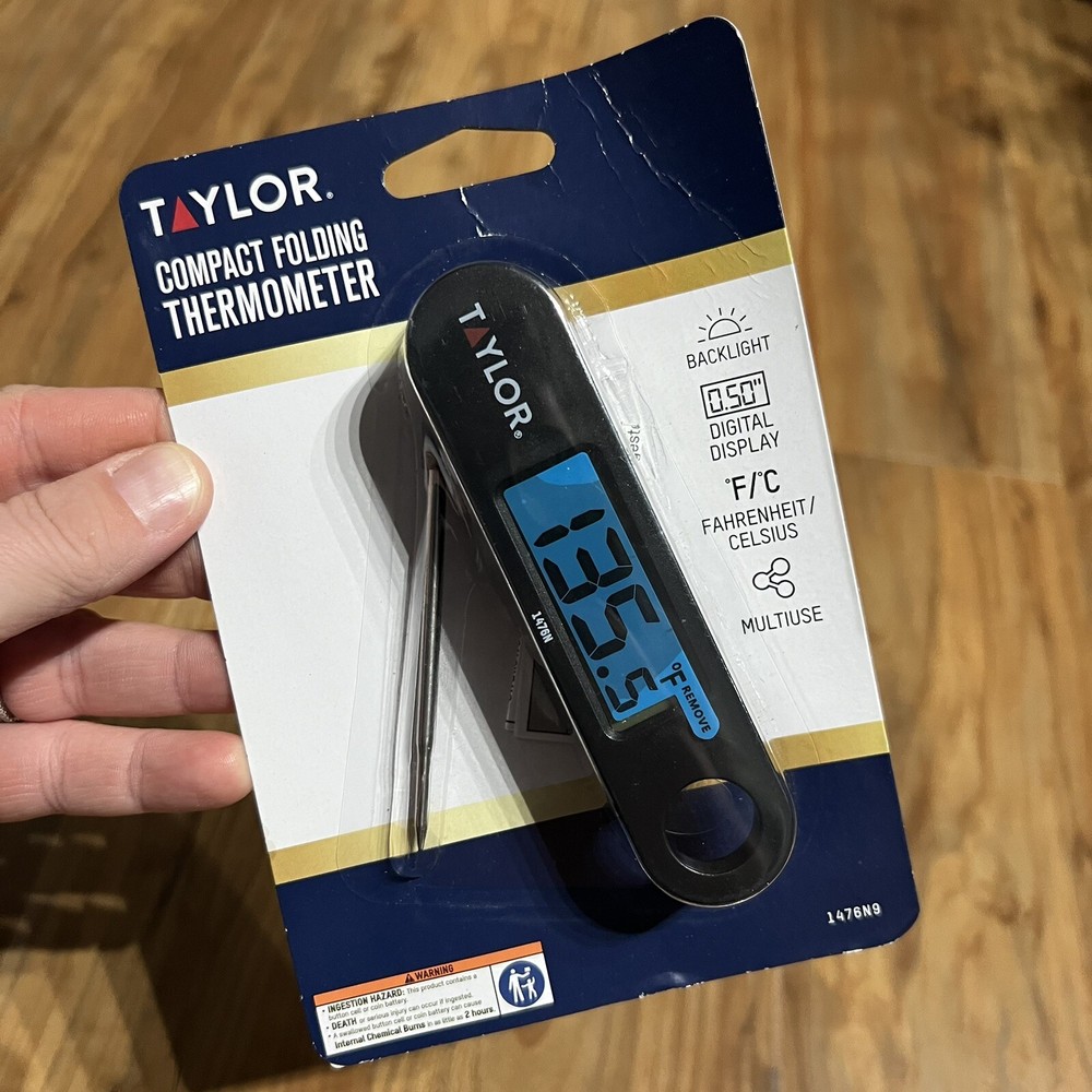 Taylor Thermometer- Grilling - Digital Compact Folding  New