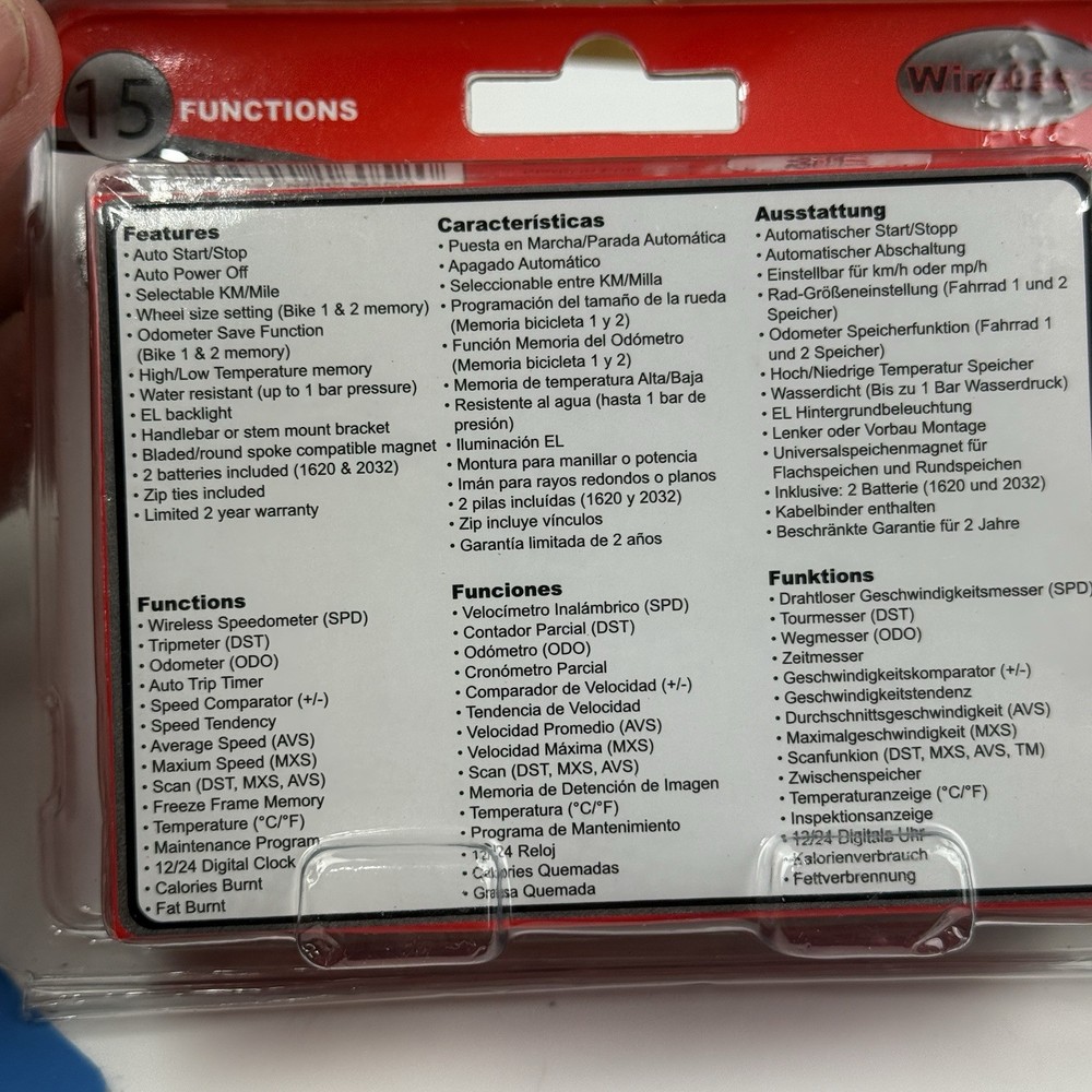 RavX Tactix 2 /15 Function Wireless Cycling Computer /Speed, LCD/ Black