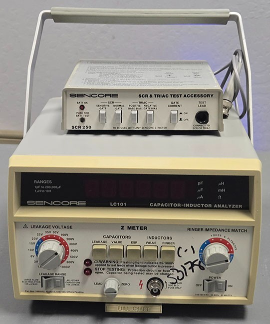 Sencore LC101 Capacitor Inductor Analyzer & SCR250 Test Accessory