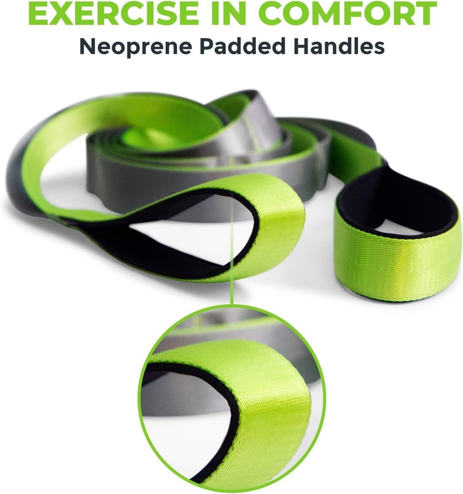 Stretching Strap for Physical Therapy, 12 Multi-Loop Stretch Strap 1.5" W x 8...