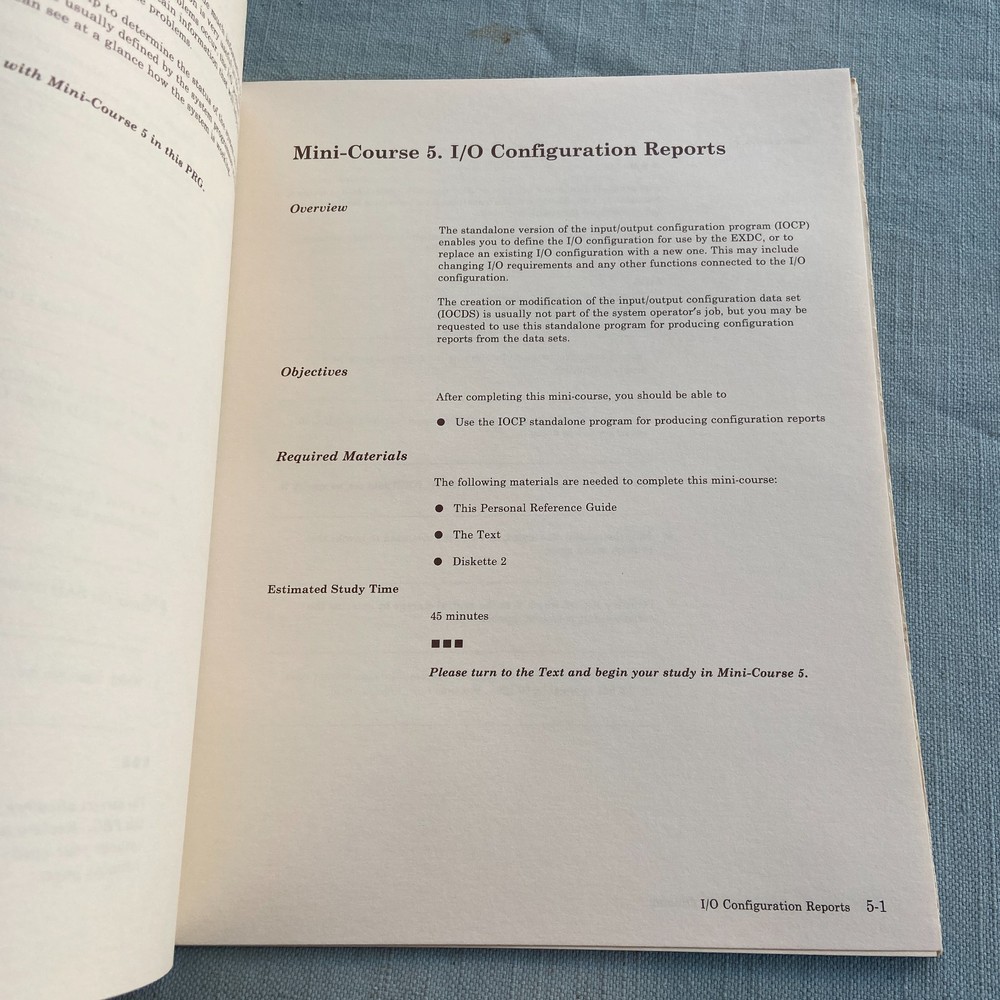 IBM SRA Computer Training Library 308X Hardware Operator Reference Guide Vintage