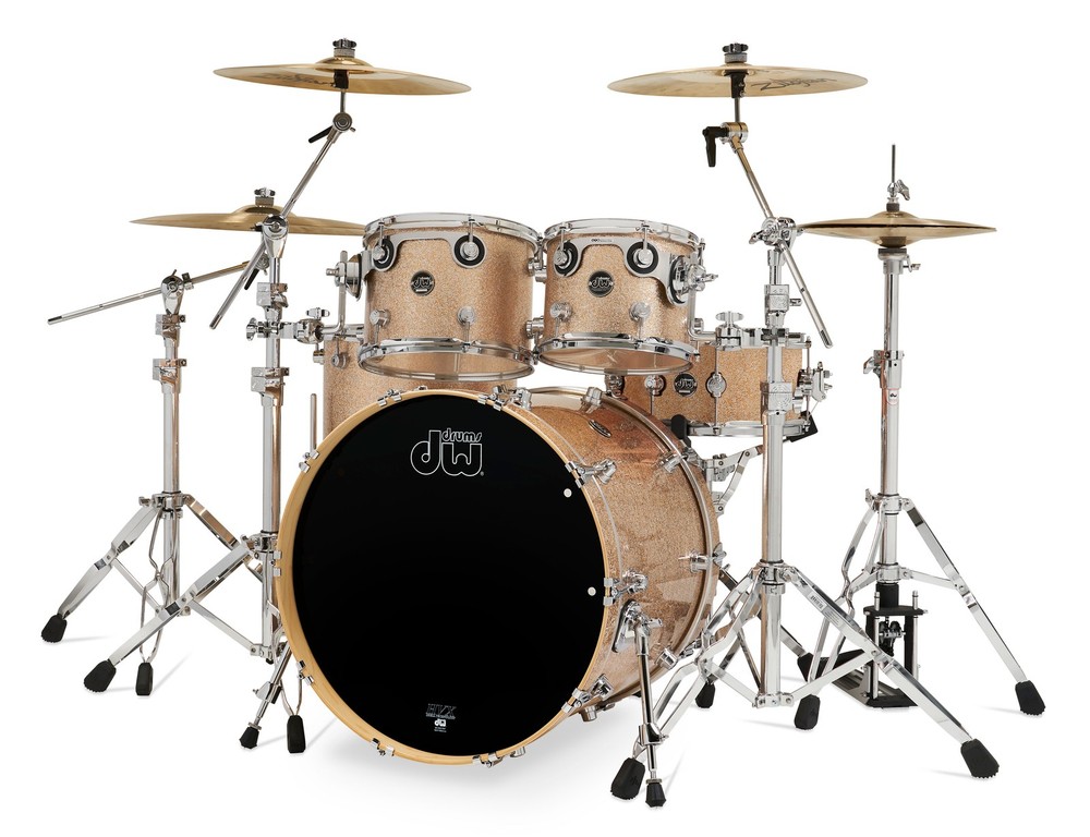 DW Performance Series 4-Piece Shell Pack Drum Set Bermuda Sparkle DRKTPFC04AABR