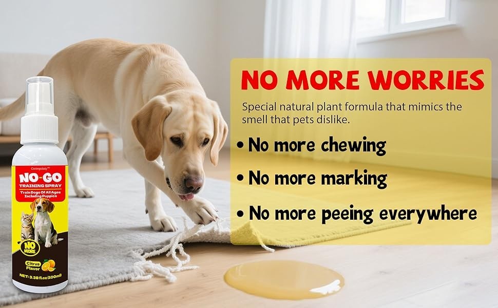 Dog Puppy Potty Training Spray Set Stops Urination & Marking, 3.38 fl.oz