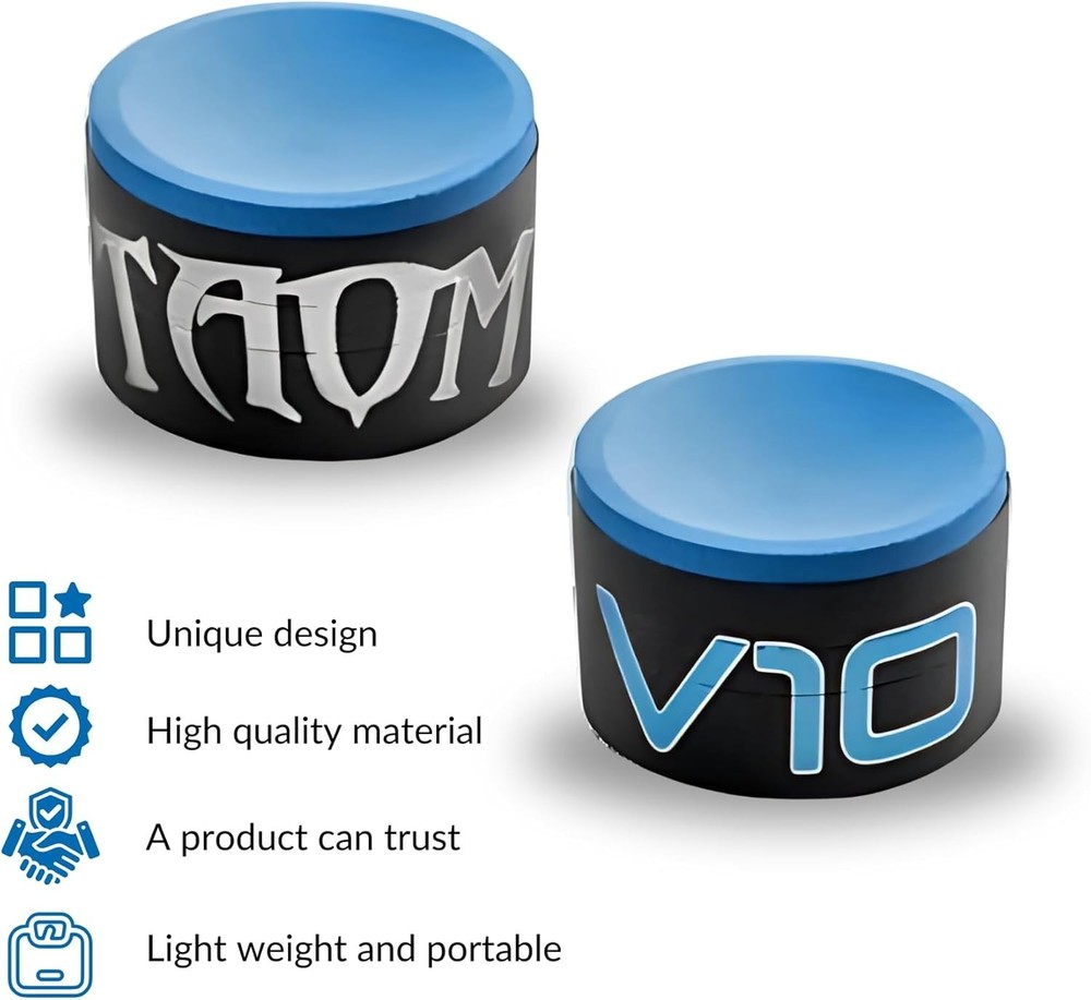 TAOM V10 Professional Blue Chalk – 1-Pack with Chisel Point for Superior Control