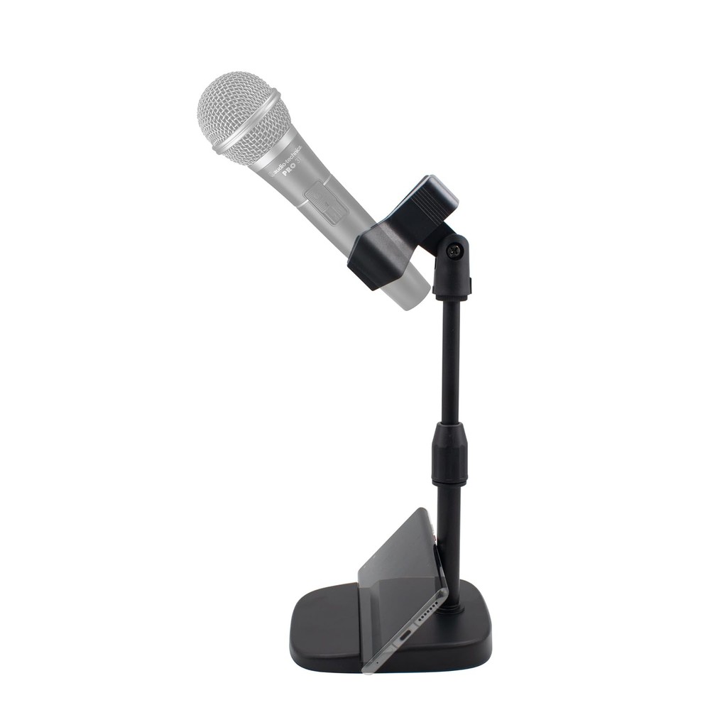 Desktop Microphone Stand, Adjustable Height Desk Mic Stand with Heavy Base Ca...