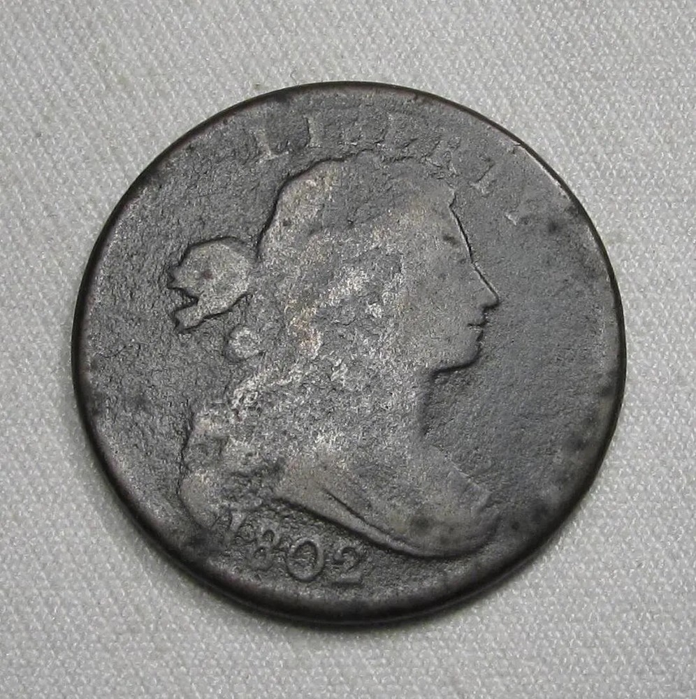 1802 Draped Bust Large Cent Coin AG507