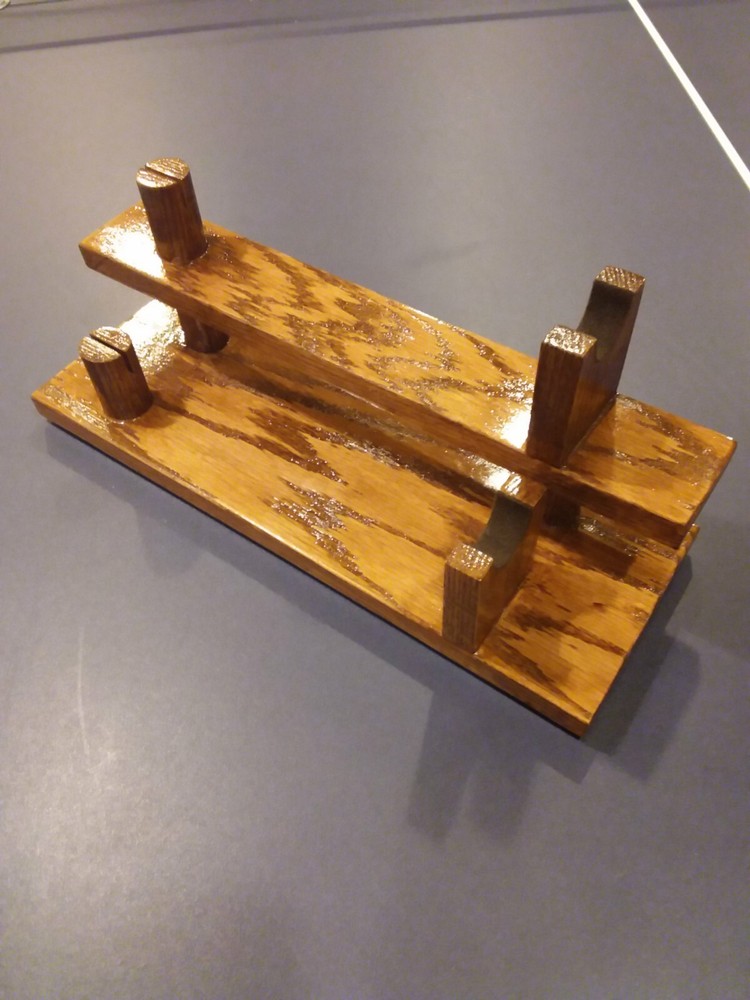 BOWIE-SMALL SWORD KNIFE DISPLAY STAND (DARK WALNUT)