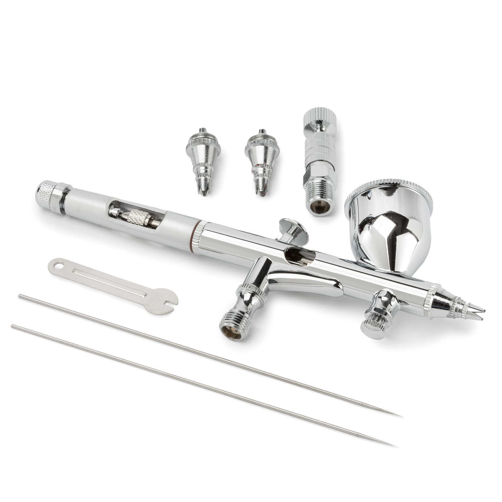 Dual Action Airbrush Kit with 3 Tips and MAC Valve