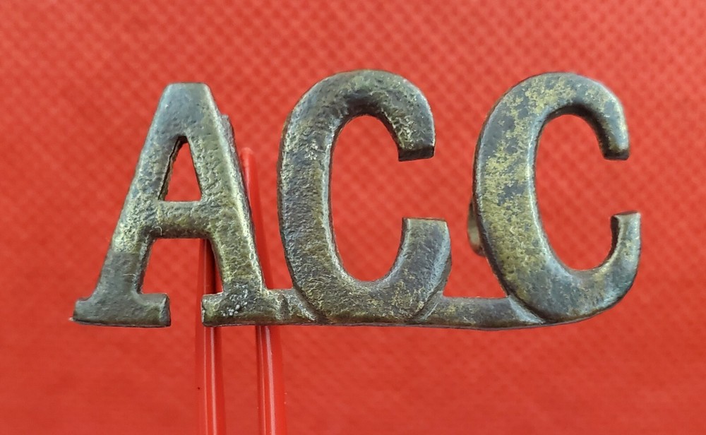 British Army Catering Corps Vintage Brass Shoulder Title