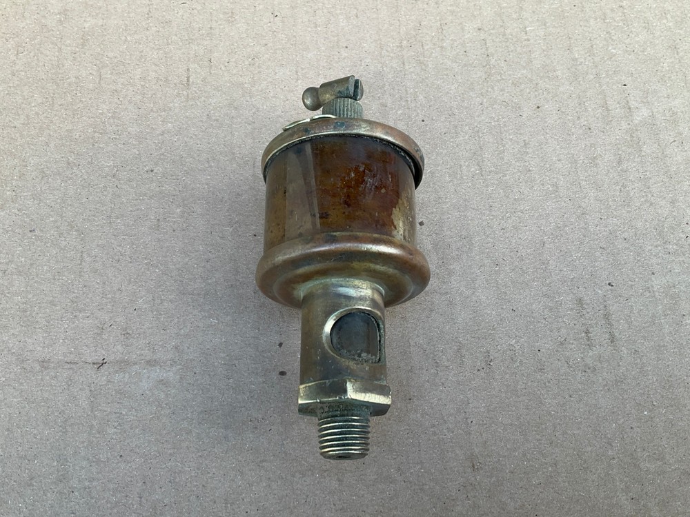 Small Antique Lonegran Engine Oiler 1 5/8" Diameter Glass