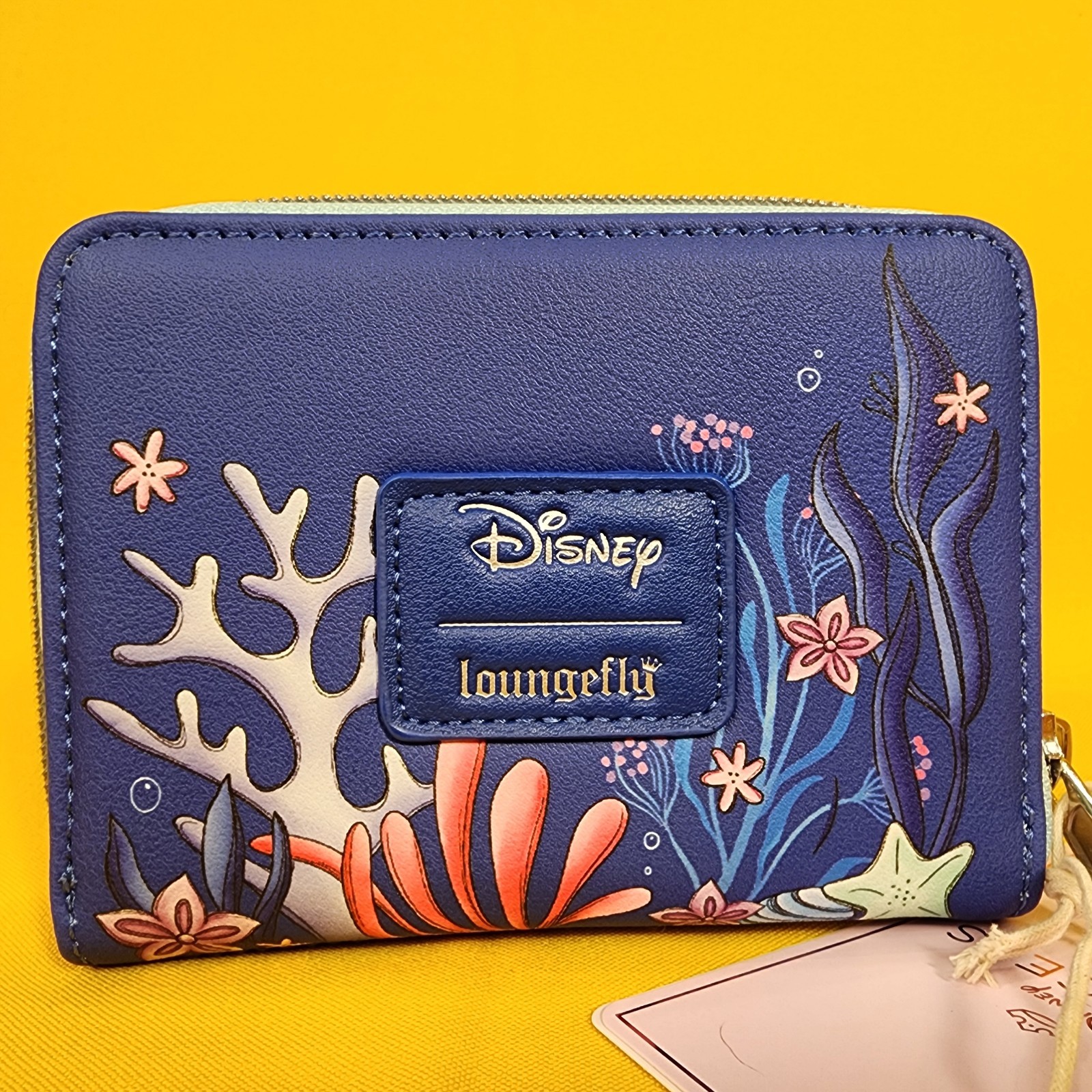 Loungefly Disney Princess Little Mermaid Ariel Flounder Sebastian Zip Wallet NEW