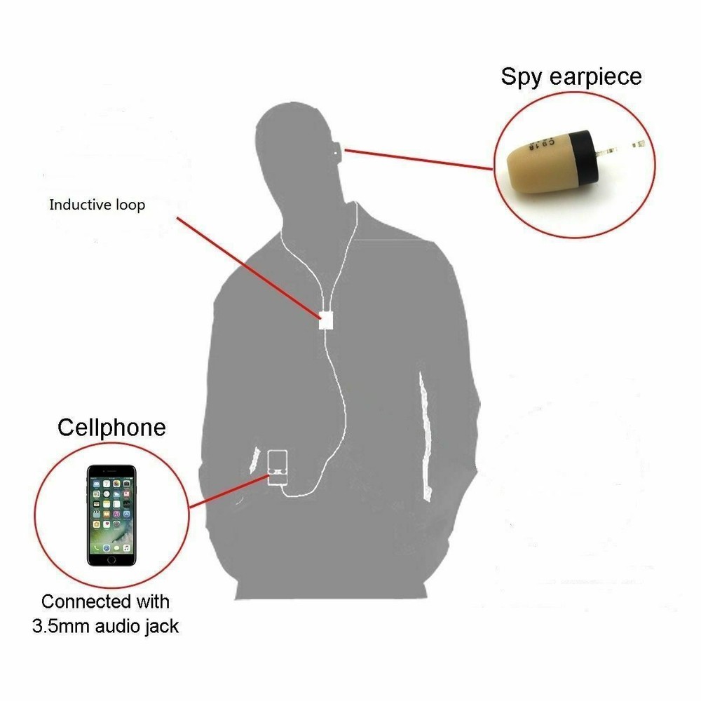 Inductive Neckloop Wireless Hidden Secret Mini Earpiece For Mobile Phone