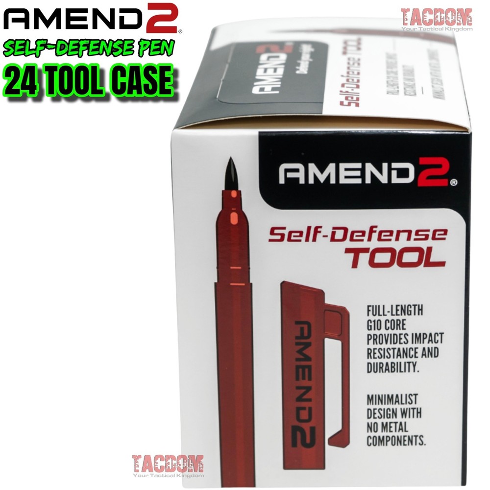 AMEND2 LATEST VERSION 24 PACK Self-Defense Pen G10 COMPOSITE CORE TIP NO METAL
