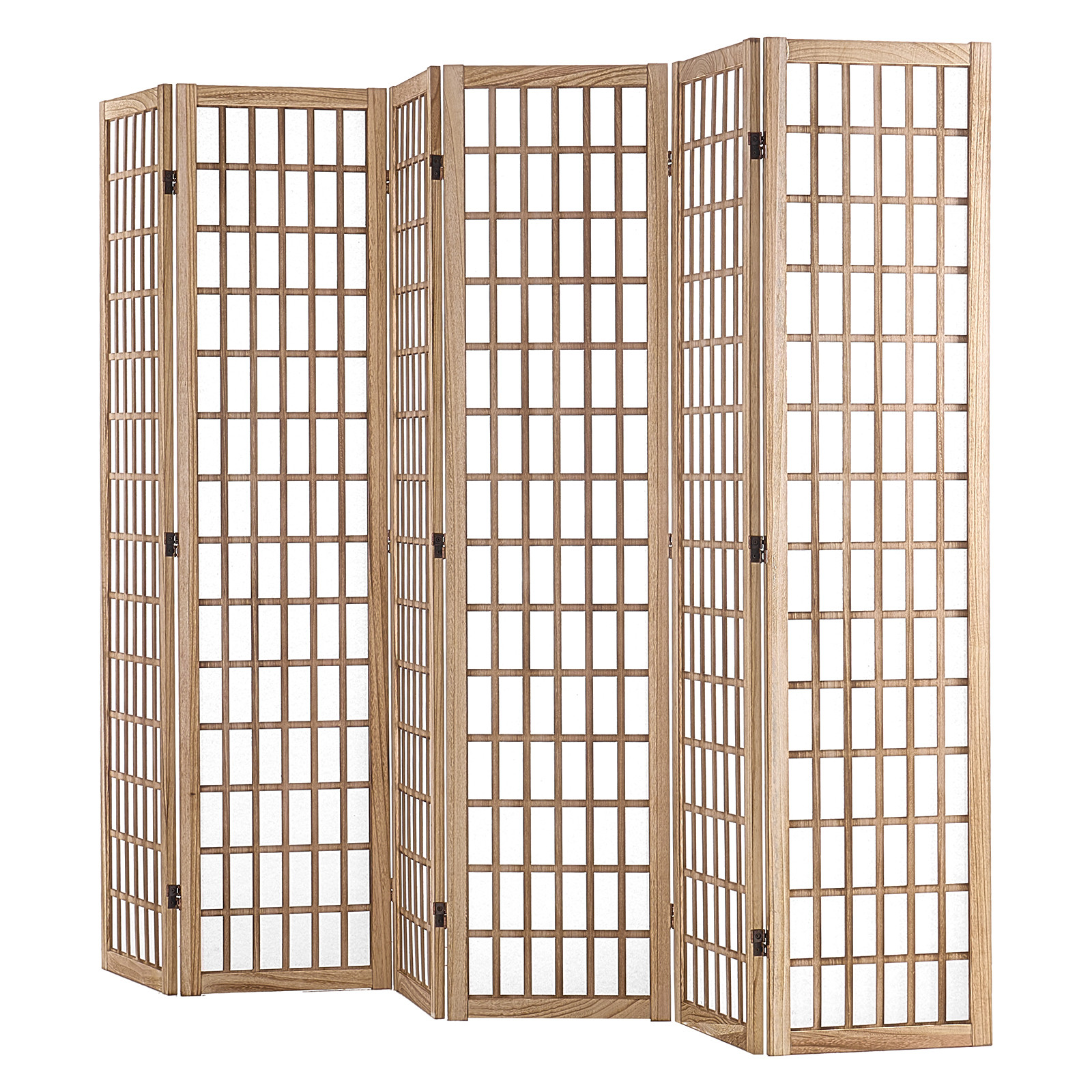 Room Divider Japanese Wall Divider 6 Panel Screen for Room Separation