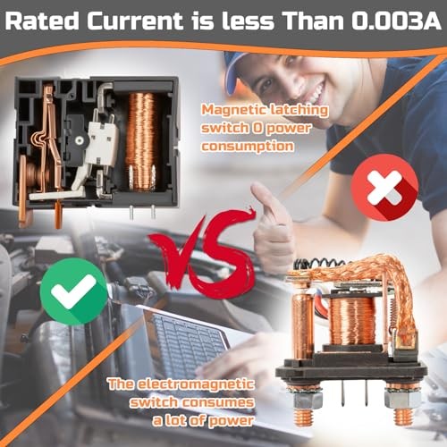 Remote Battery Disconnect Switch 12v, Smart Voltage Flat installation version