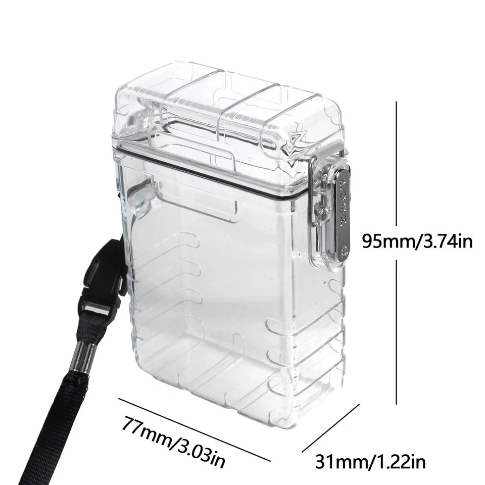 Waterproof Cigarette Case, Smell Proof Storage Box, 20 Capacity for Regular/King
